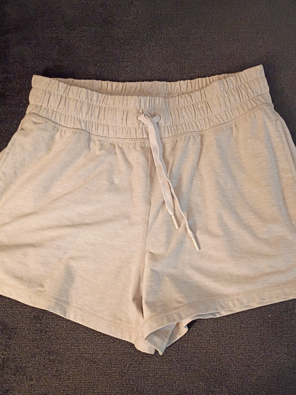FLX Everyday Cream Athletic Drawstring Shorts Size M